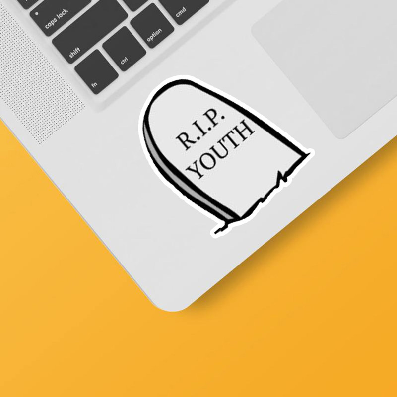 استیکر لپ تاپ و موبایل گوفی طرح خداحافظ جوانی مجموعه 7 عددی