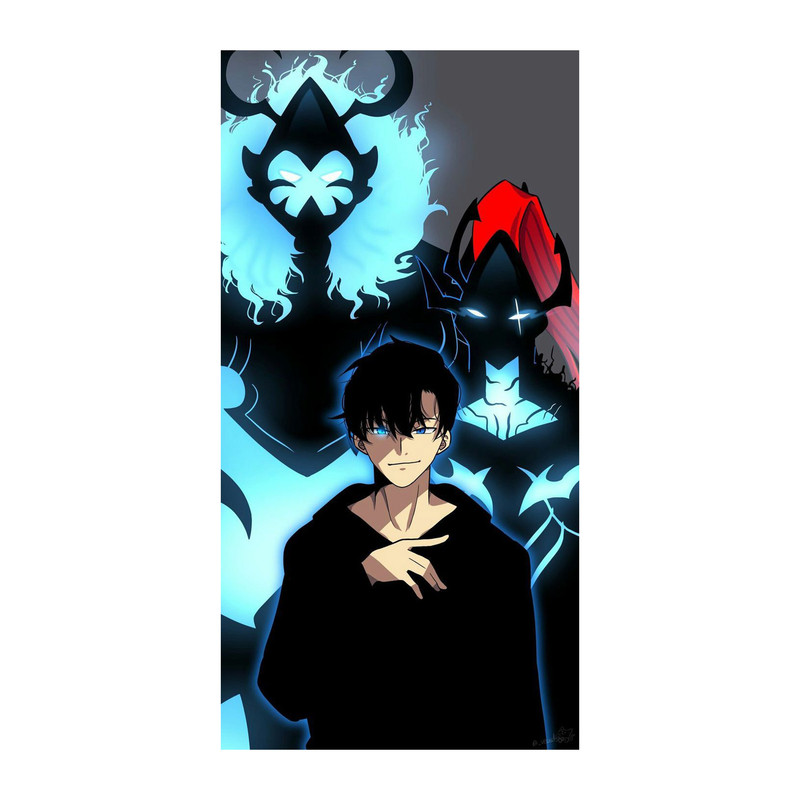 استیکر لپ تاپ و موبایل مدل انیمه طرح وو solo leveling sung jin woo کد 5309