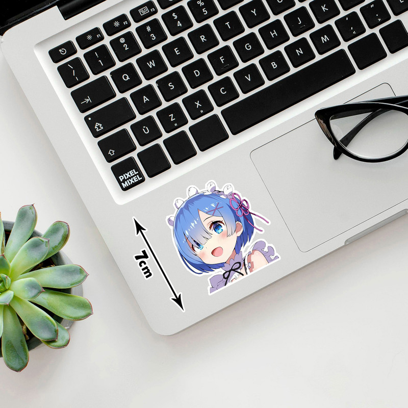 استیکر لپ تاپ پیکسل میکسل مدل انیمه re zero rem