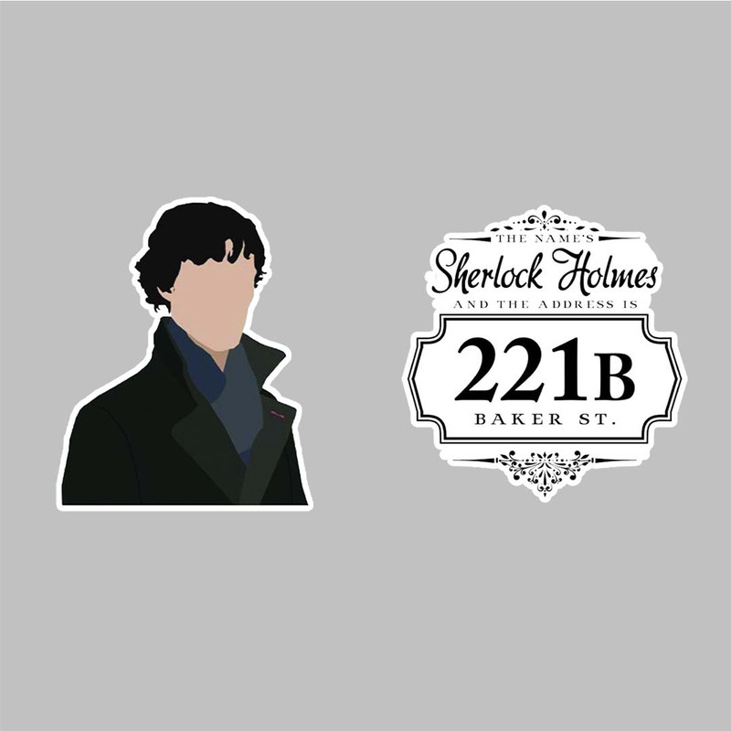 استیکر لپ تاپ کارنیکا طرح شرلوک مدل Sherlock-2222250 مجموعه 2 عددی