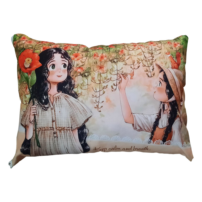 بالش مدل فانتزی دختر گل کد DR35 سایز 45*35 سانتی متر