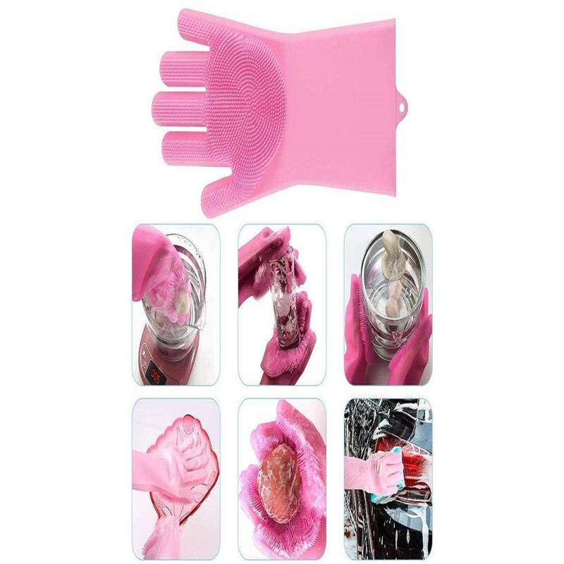 دستکش نظافت مدل اسکاچ دار کد MD620