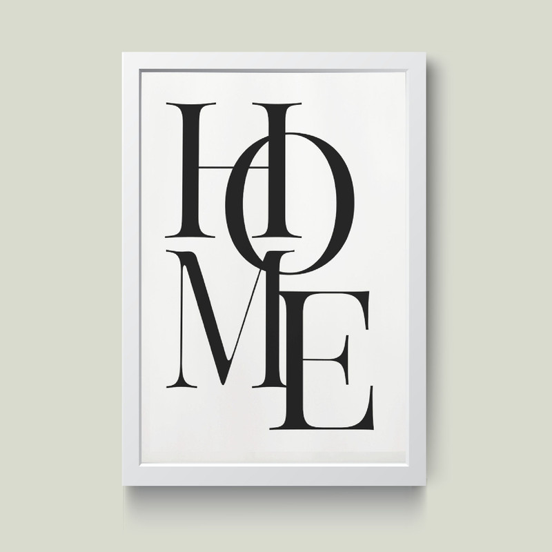 تابلو مدل مینیمال HOME کدm2690-w