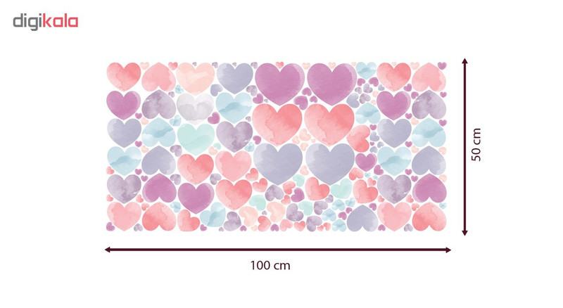 استیکر دیواری صالسو آرت مدل love watercolor3 hk