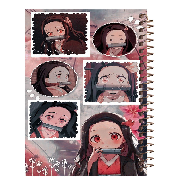 دفتر مشق 80 برگ مدل انیمه Kimetsu no Yaiba طرح نزوکو کد J302