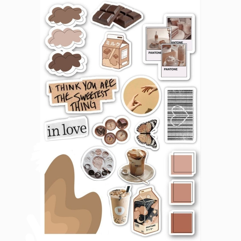 استیکر لپ تاپ طرح in love مجموعه 18 عددی