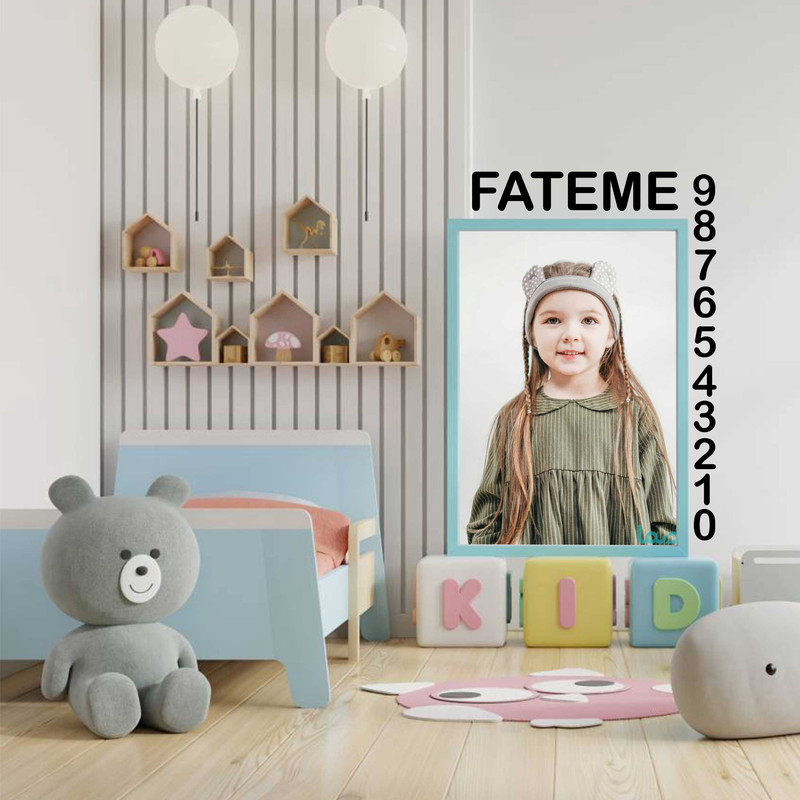 استیکر چوبی کودک مدل اعداد انگلیسی کد MDF-M-9