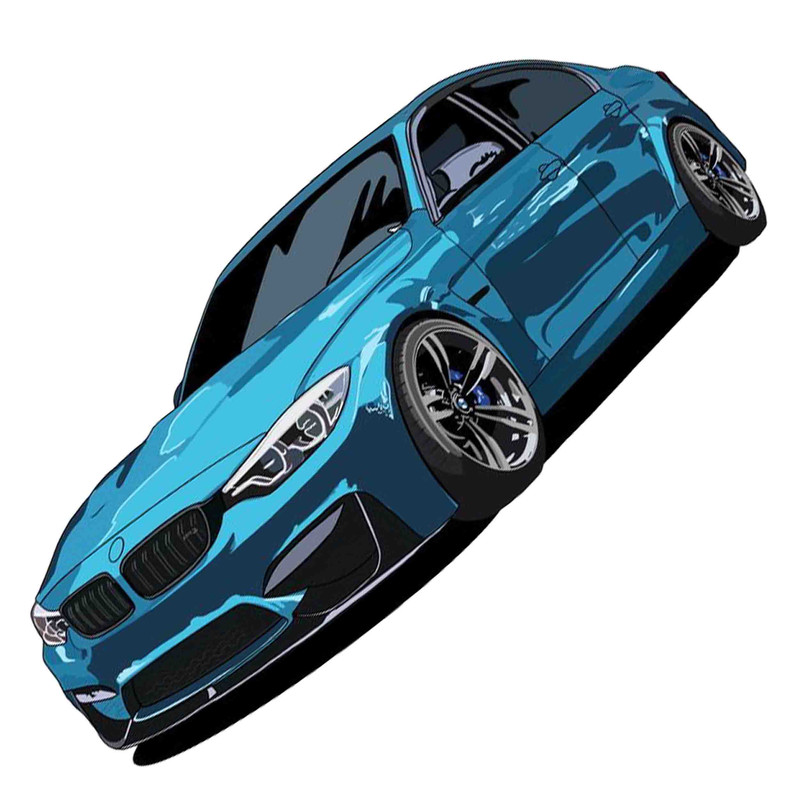 استیکر لپتاپ طرح ماشین  BMW  کد 9585