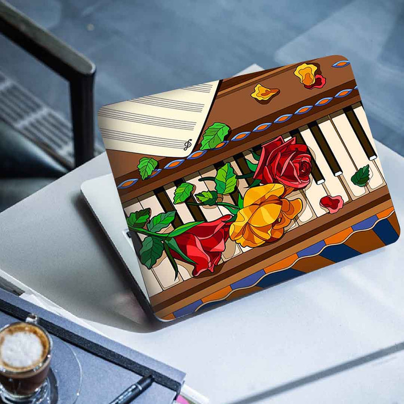 استیکر لپ تاپ طرح صفحه کلید پیانو مدل P-246 مناسب برای لپ تاپ 15.6 اینچ