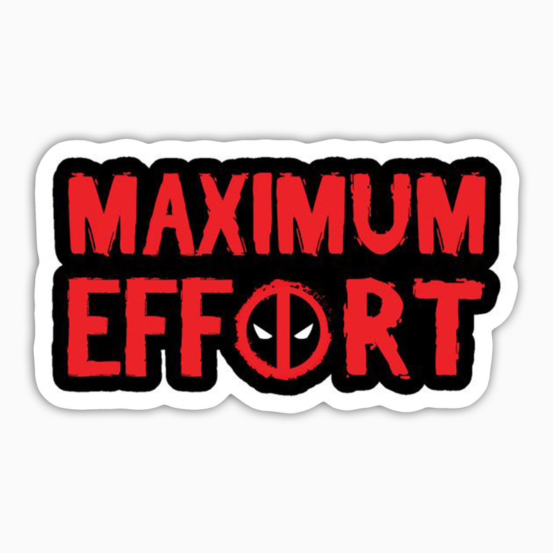 استیکر لپ تاپ و موبایل بووم طرح متن مدل Deadpool Max کد AG8