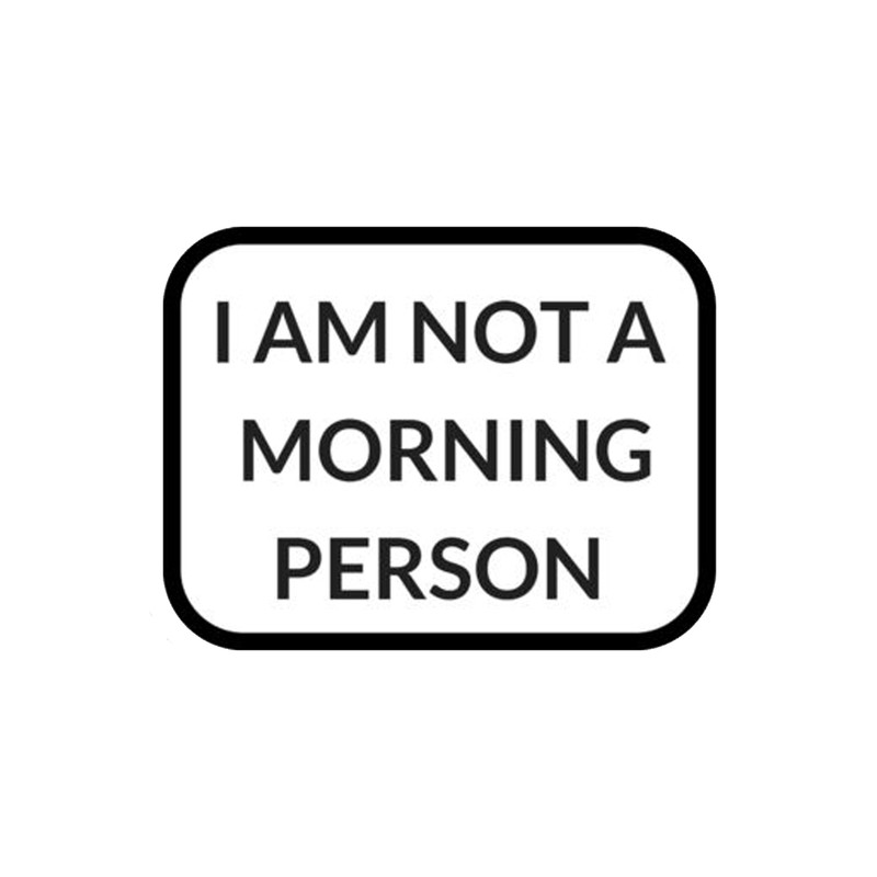 استیکر لپ تاپ طرح من شخص صبحگاهی نیستم کد 52