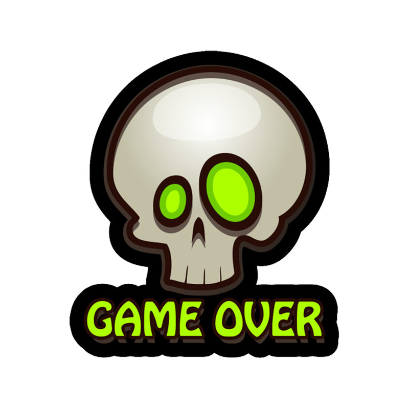 استیکر تزئینی موبایل طرح Game Over کد 436