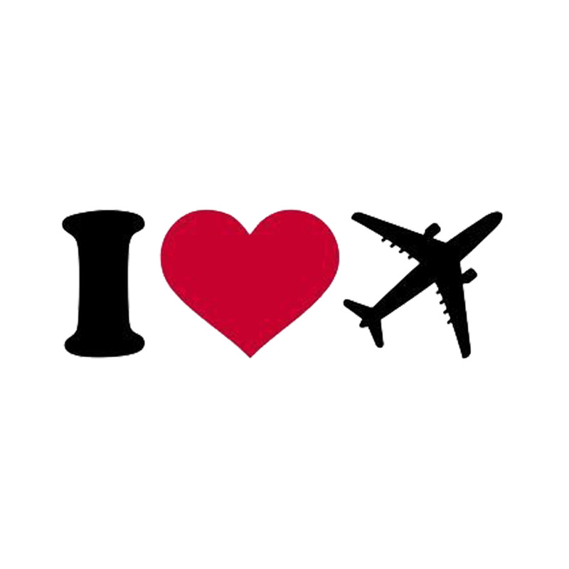 استیکر تزئینی موبایل طرح I Love Airplane مدل STM1146