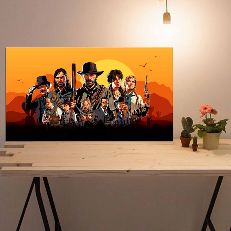 تابلو شاسی طرح بازی Red Dead Redemption- game کد33HZ