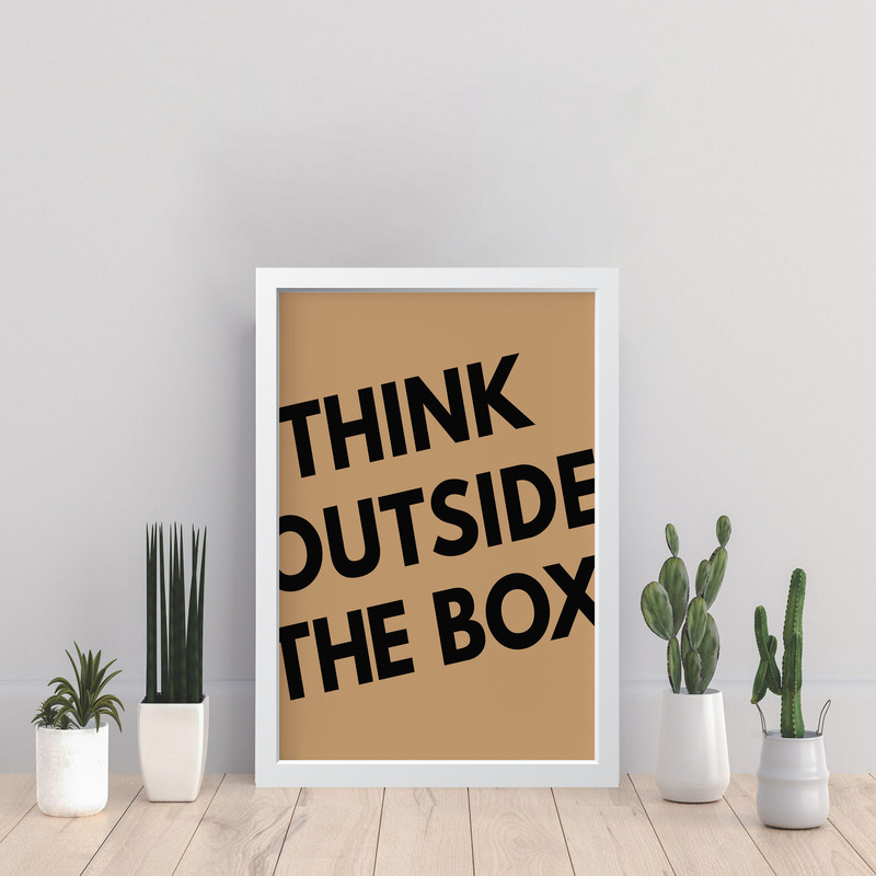 تابلو مدل انگیزشی Think outside the box کدm2626-w