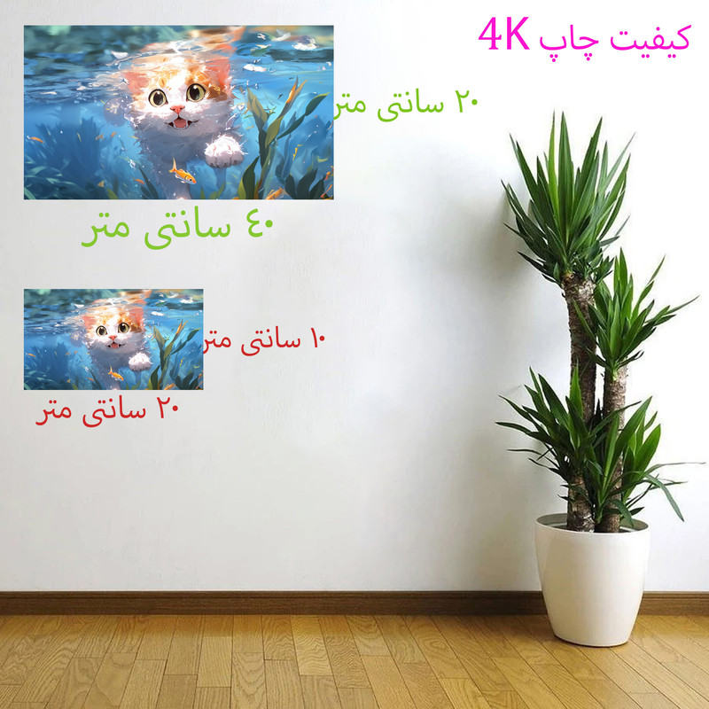 برچسب دیواری مدل گربه 4k کد 797