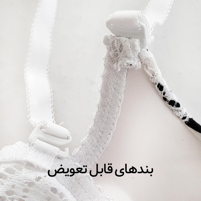 ست شورت و سوتین زنانه پانیذ مدل پوش آپ فنردار کاپ اسفنجی بند متحرک کد 4689-11