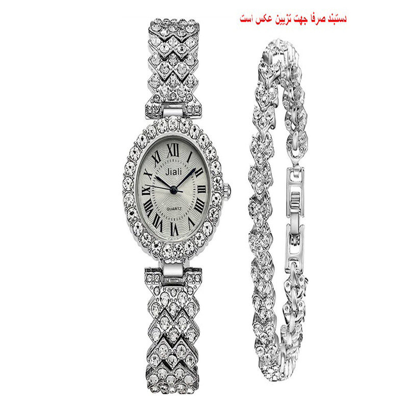 ساعت مچی عقربه ای زنانه جیالی مدل فول نگین کد 01