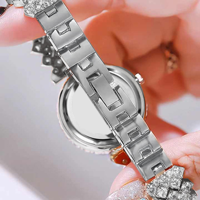 ساعت مچی عقربه ای زنانه جیالی مدل فول نگین کد 01