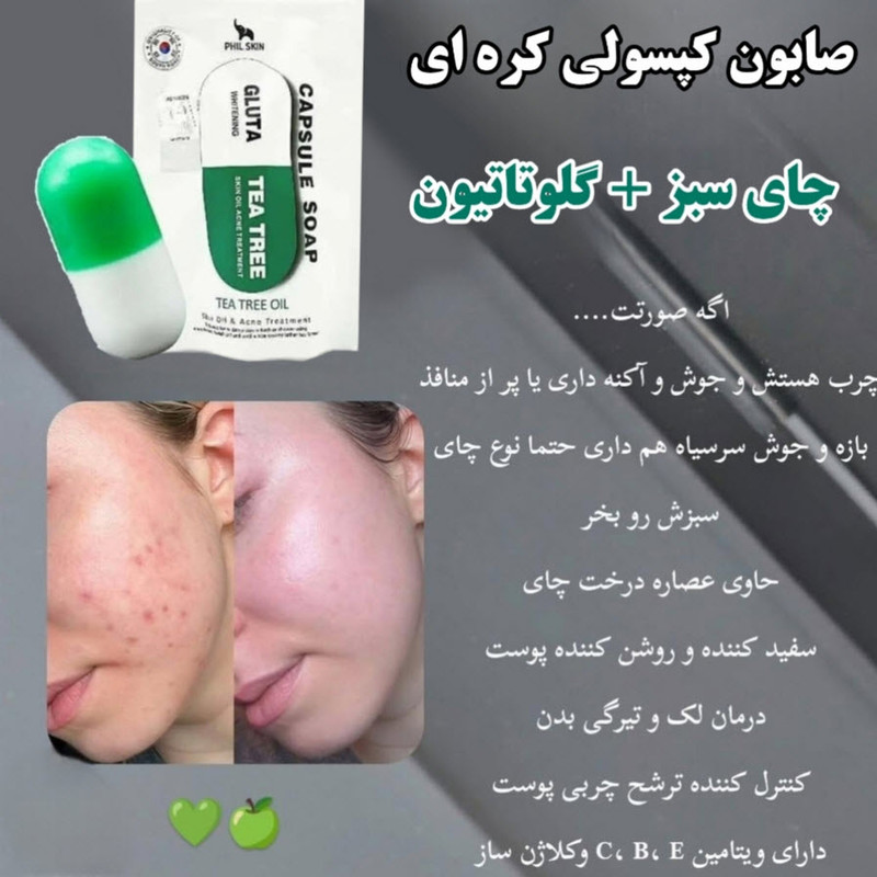 صابون شستشو کاهش دهنده چربی صورت و بدن فیل اسکین مدل Capsule مناسب برای پوست چرب وزن ۱۰۰ گرم