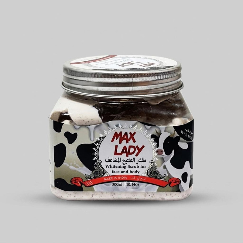 اسکراب لایه بردار پوست مکس لیدی مدل milk حجم 300 میلی لیتر