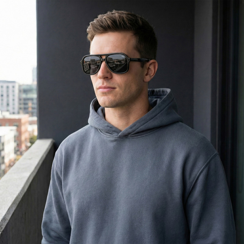 عینک آفتابی خلبانی (Aviator) آلبرت وگ مدل S31117C1 Acetate Avantgarde Visionary