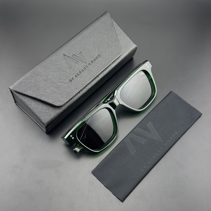 عینک آفتابی ویفرر (Wayfarer) آلبرت وگ مدل SZ8204 Pine Charcoal