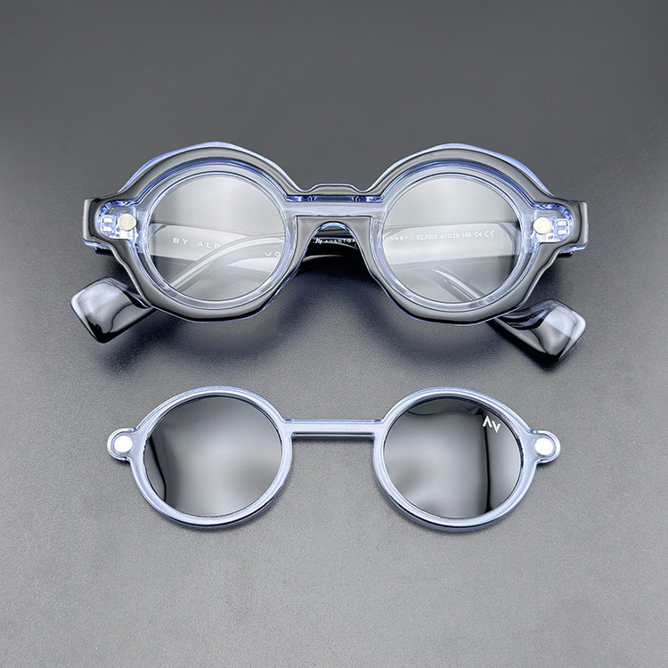 فریم عینک طبی آلبرت وگ مدل SZ3005 C4 Polarized Double Switch به همراه کاور آفتابی