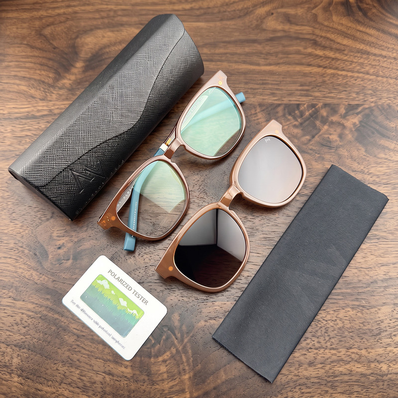 فریم عینک طبی زنانه به همراه کاور آفتابی آلبرت وگ مدل CG7705C731-P225 Polarized Double Switch