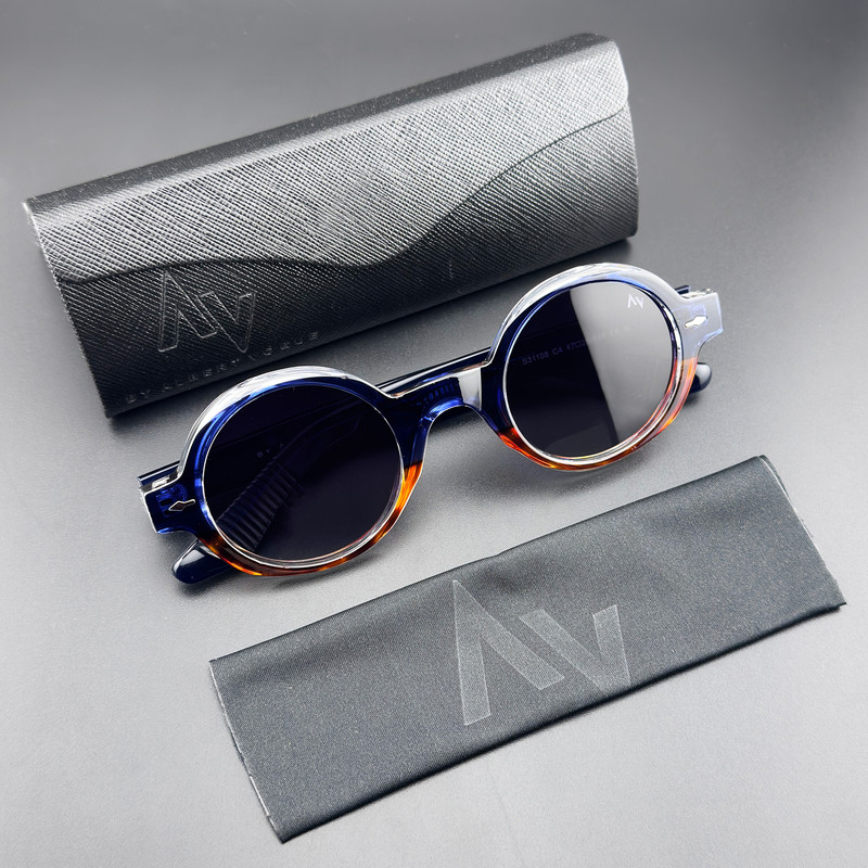 عینک آفتابی گرد آلبرت وگ مدل S31108C4 Acetate Avantgarde Visionary
