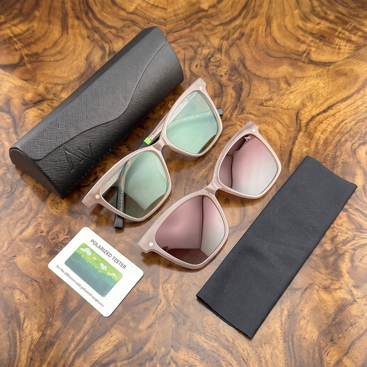 فریم عینک طبی آلبرت وگ مدل CG7704C743-P199 Polarized Double Switch به همراه کاور آفتابی