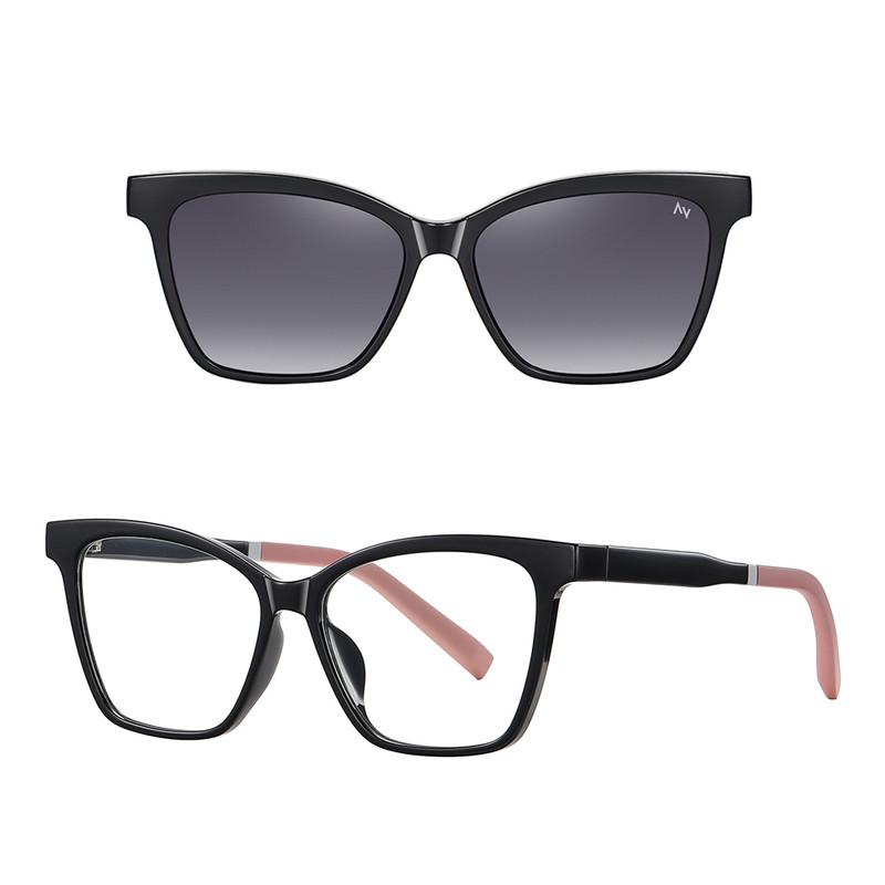 فریم عینک طبی آلبرت وگ مدل CG7704C01-P120 Polarized Double Switch به همراه کاور آفتابی