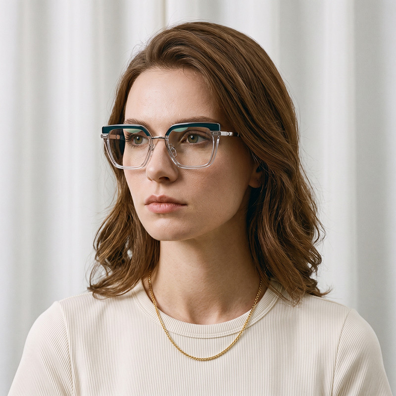 فریم عینک طبی زنانه به همراه کاور آفتابی آلبرت وگ مدل CG3201C653-P113 Polarized Double Switch