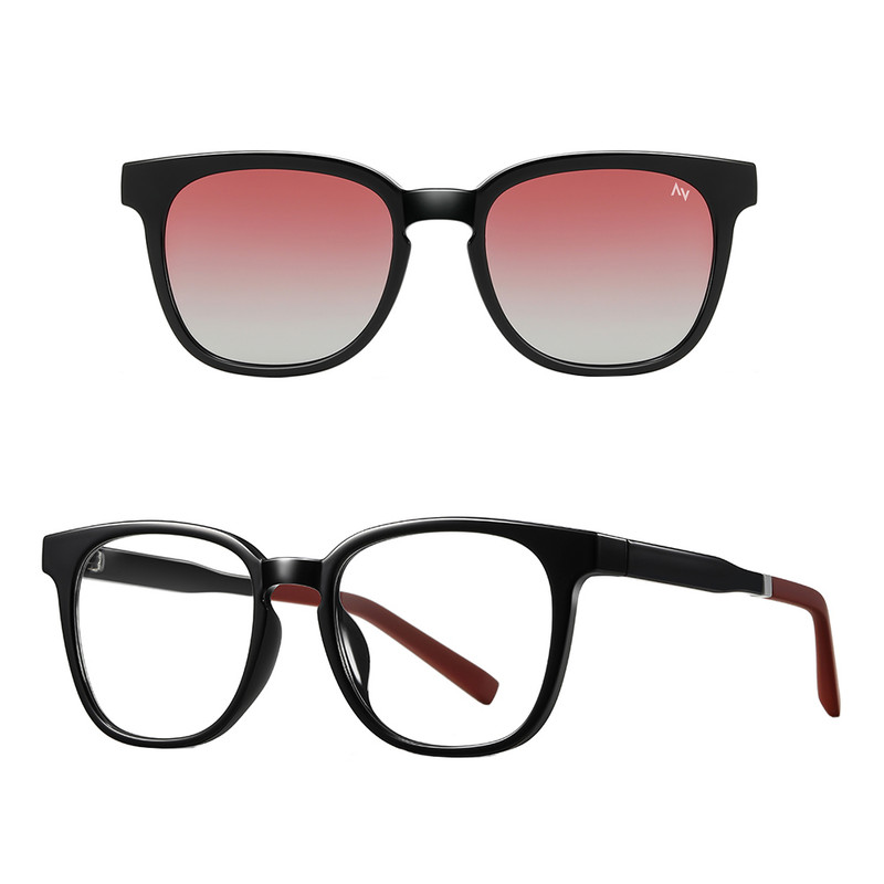 فریم عینک طبی آلبرت وگ مدل CG7705C01-P199 Polarized Double Switch به همراه کاور آفتابی