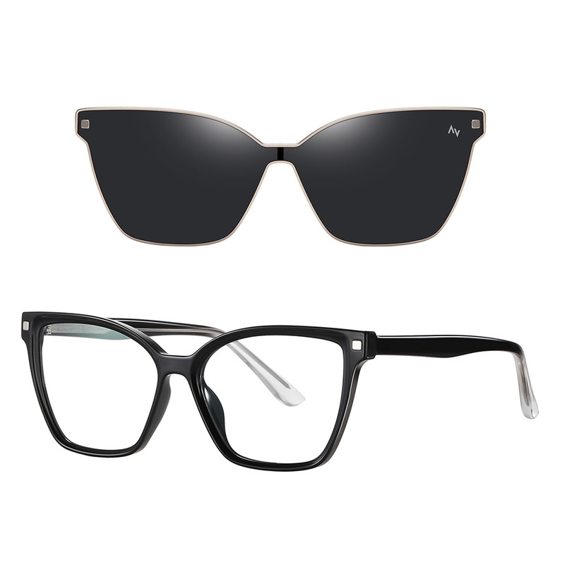 فریم عینک طبی آلبرت وگ مدل CG7802C01-P109 Polarized Double Switch به همراه کاور آفتابی