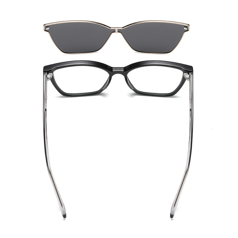 فریم عینک طبی آلبرت وگ مدل CG7802C01-P109 Polarized Double Switch به همراه کاور آفتابی