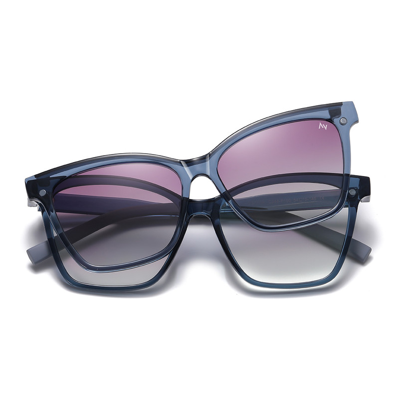 فریم عینک طبی آلبرت وگ مدل CG7704C344-P190 Polarized Double Switch به همراه کاور آفتابی