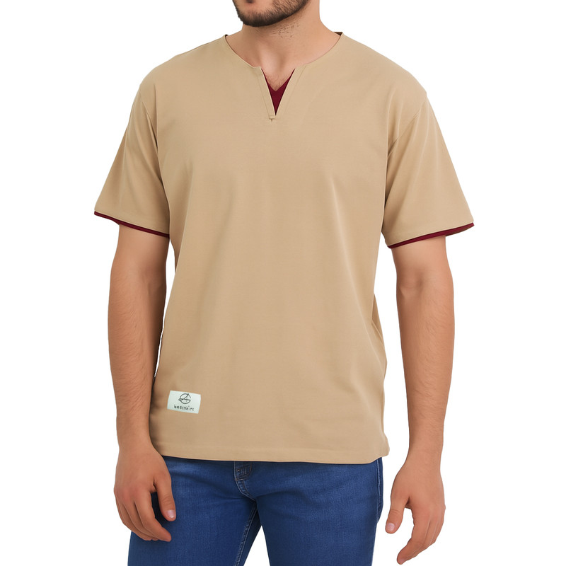 تیشرت آستین کوتاه مردانه مدل نخ پنبه کد A1091-LB