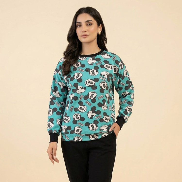 سویشرت دورس زنانه طرح میکی کد B1019