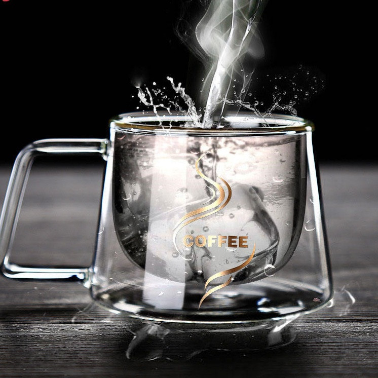 لیوان مدل دوجداره طرح کافی کد 250