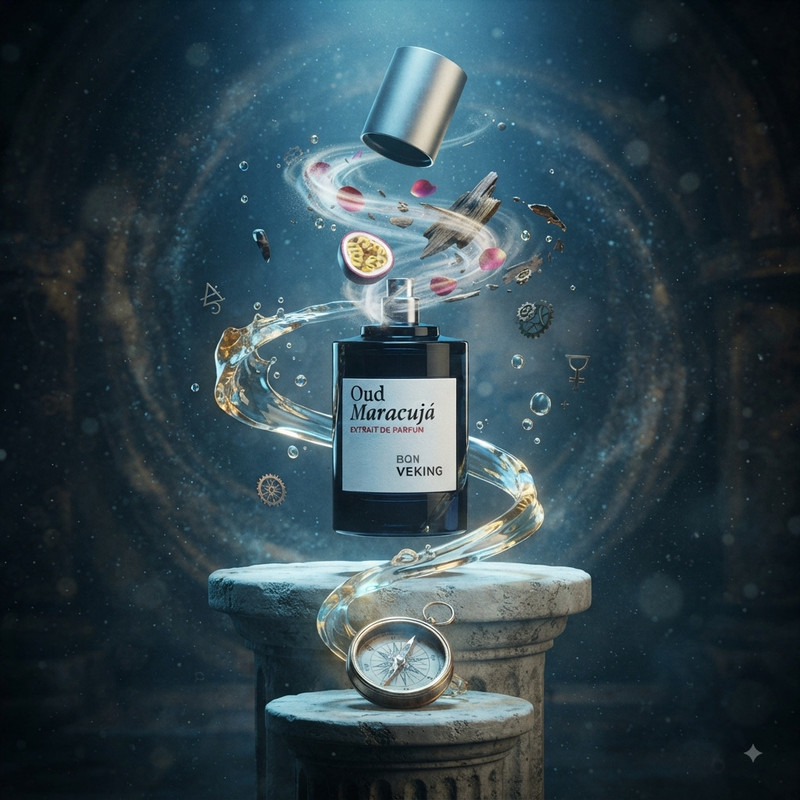 عطر جیبی مردانه بن وکینگ مدل Oud Maracuja با رایحه گرم و تلخ حجم 25 میلیلیتر